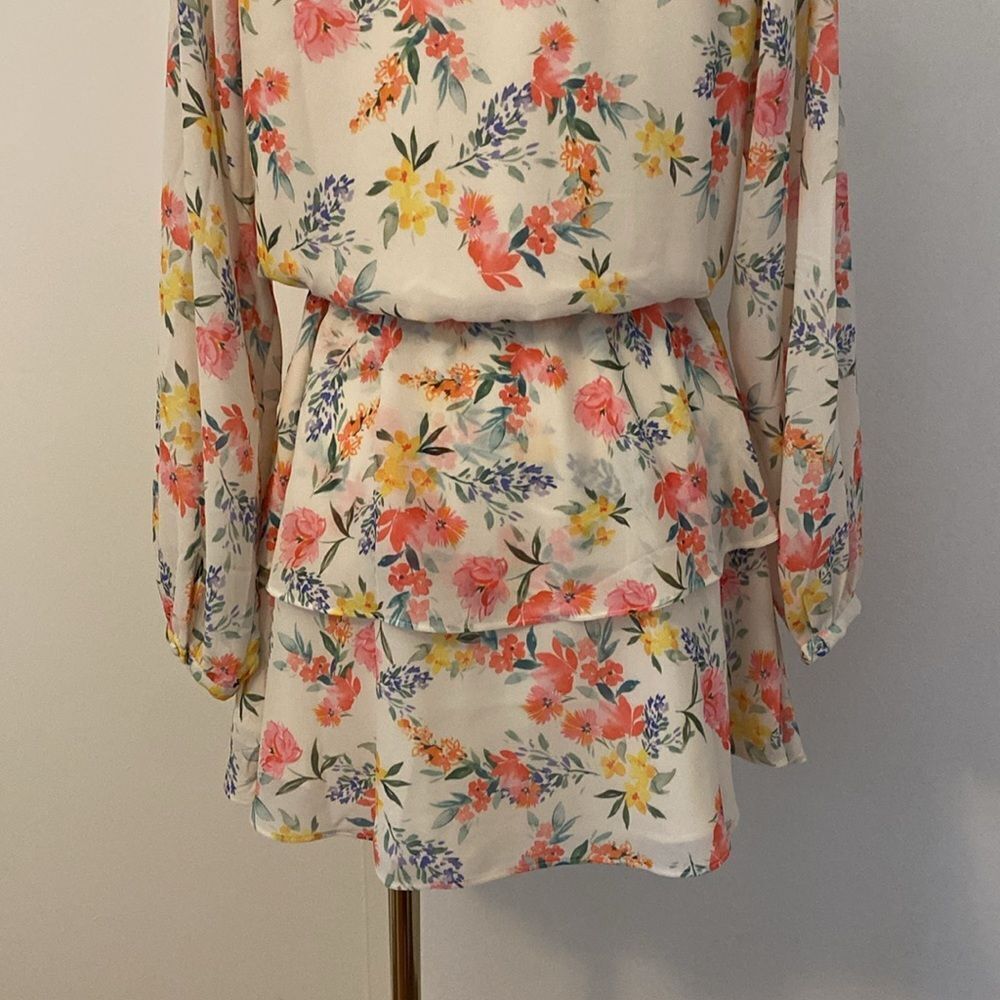 Yumi Kim Class Act Floral Mini Dress in Mulberry Ivory Size Small - Picture 9 of 12